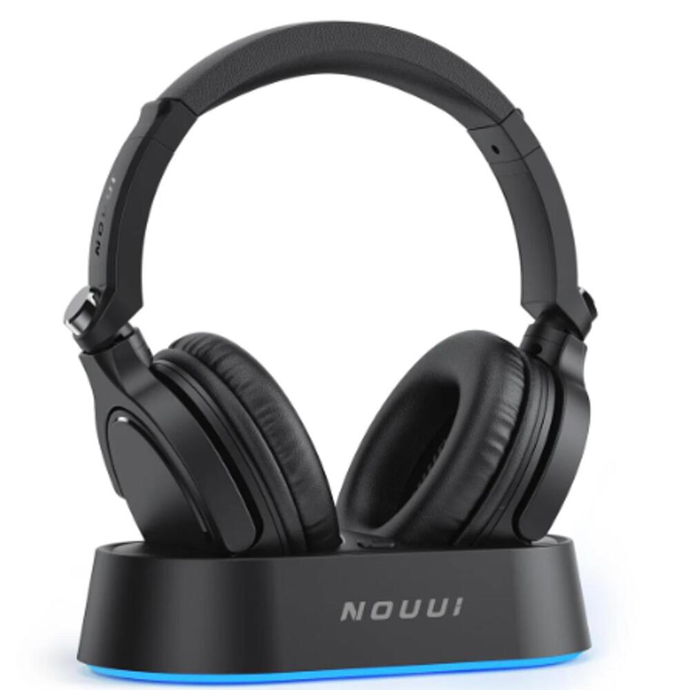 Wireless TV Headphones with Transmitter, Over-Ear, No Audio Delay, 65H